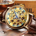 Hommes Montre Top Marque De Luxe Hommes Montre Mécanique OYALIE Marque Hommes Classique Boîtier En Or Alliage Montre Fabriqué En Chine